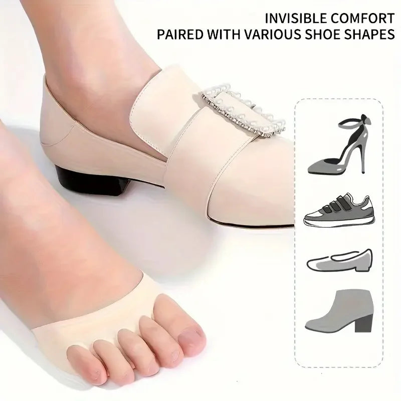 2-Pack Breathable Toe Pads, Forefoot Pad Protectors - Reusable Foot Pads, Foam Pads to Prevent Forefoot Pain and Discomfort
