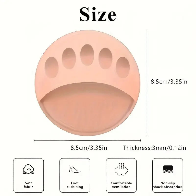 2-Pack Breathable Toe Pads, Forefoot Pad Protectors - Reusable Foot Pads, Foam Pads to Prevent Forefoot Pain and Discomfort