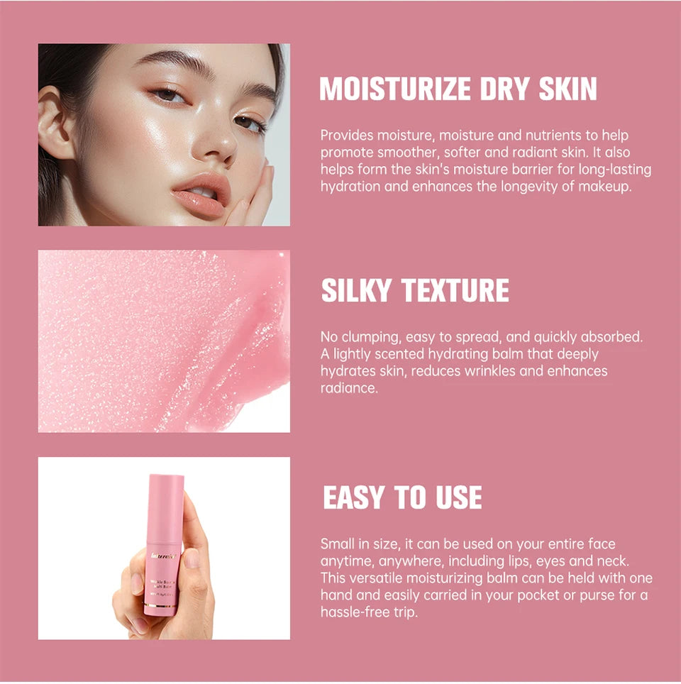 Lakerain Wrinkle Bounce Multi Balm Stick — Korean Pink Hydrating Skin Balm