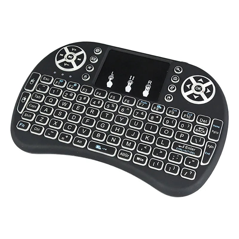 Mini Wireless Keyboard with Touchpad & RGB Backlight – 2.4GHz, Multi-Language