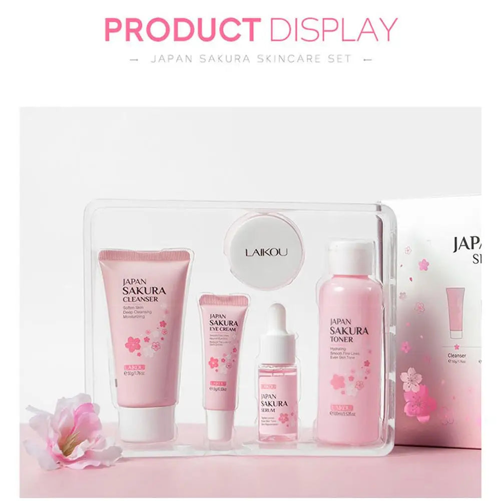 LAIKOU Sakura Skin Care Set — 3-Piece or 5-Piece Cherry Blossom Gift Set
