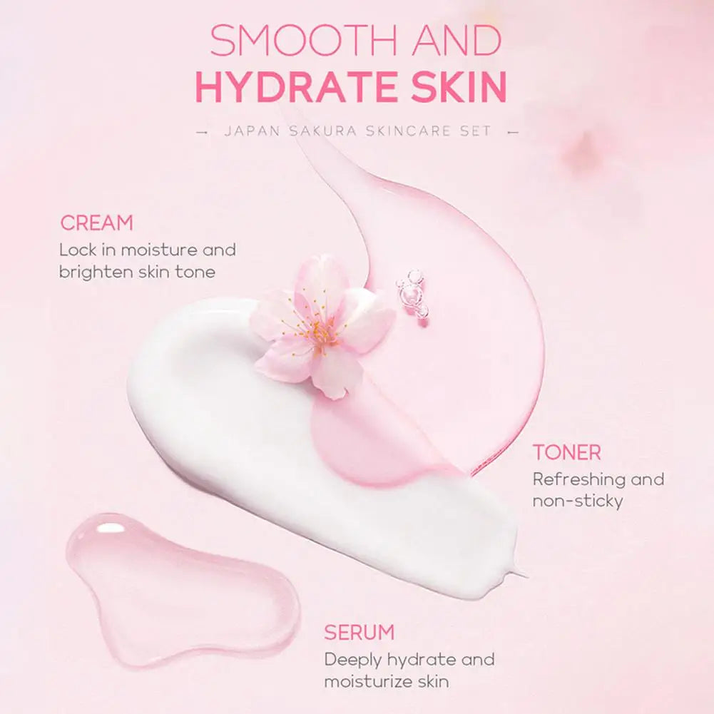 LAIKOU Sakura Skin Care Set — 3-Piece or 5-Piece Cherry Blossom Gift Set
