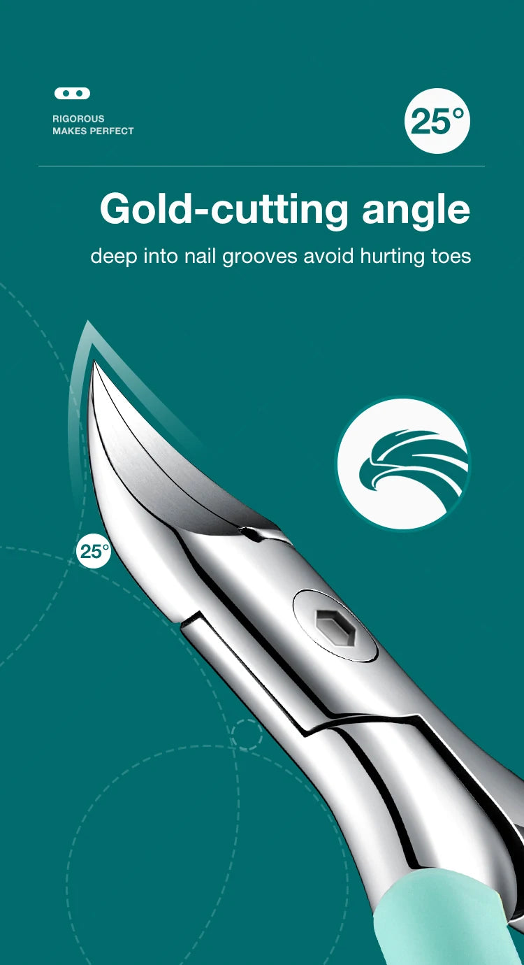 MR.GREEN Toenail Clippers Anti-Splash Ingrown Nail Olecranon Cutters Professional Pedicure Tools Stainless Steel