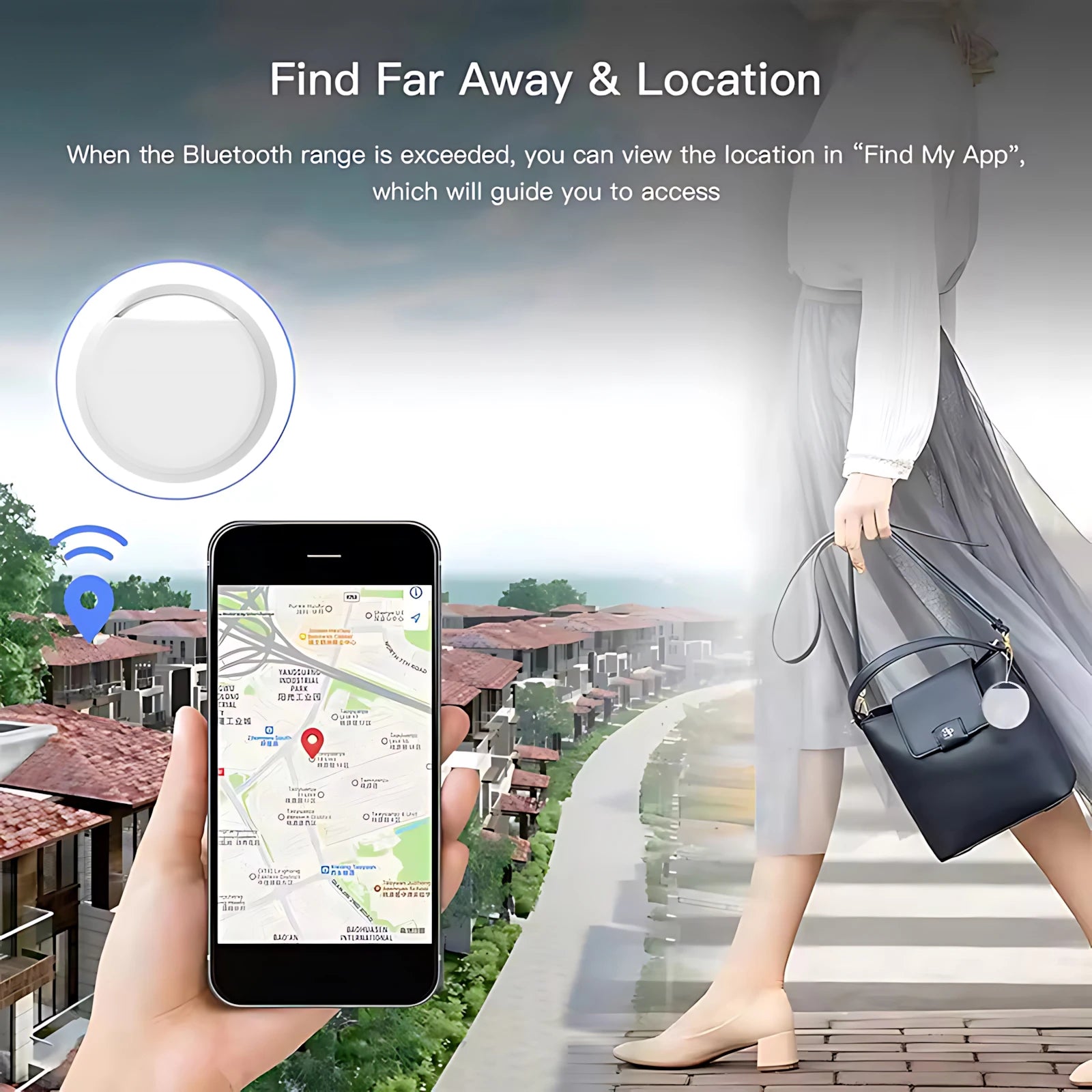 Smart Bluetooth Item Tracker – Works with Apple Find My (MFi Certified)