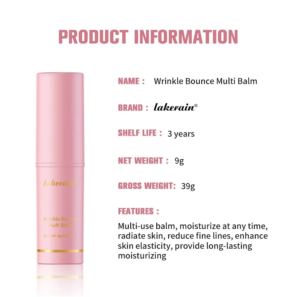 Lakerain Wrinkle Bounce Multi Balm Stick — Korean Pink Hydrating Skin Balm