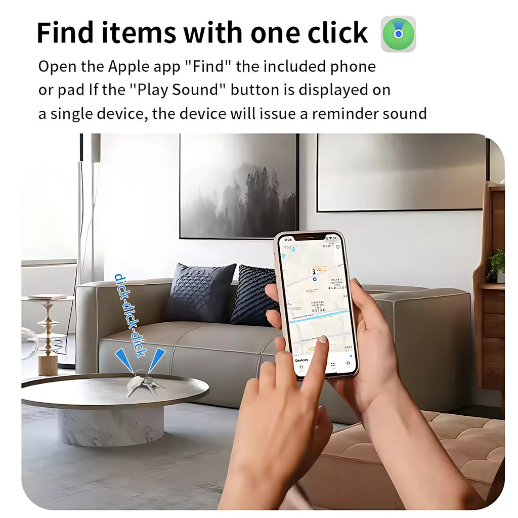 Smart Bluetooth Item Tracker – Works with Apple Find My (MFi Certified)