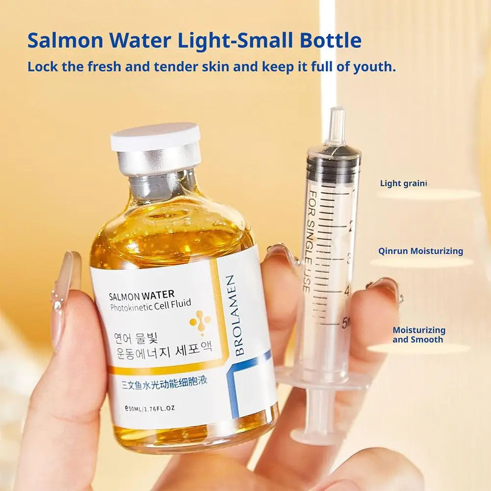 Korean Salmon Skin Rejuvenation Essence Serum — 24-Hour Hydration & Anti-Wrinkle Care