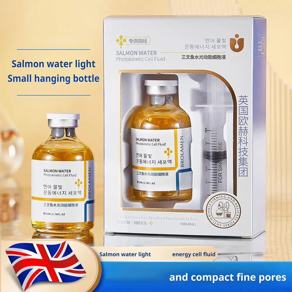 Korean Salmon Skin Rejuvenation Essence Serum — 24-Hour Hydration & Anti-Wrinkle Care