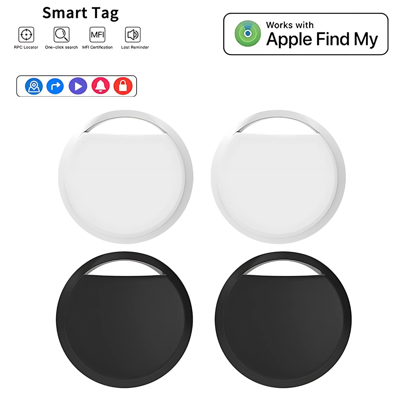 Smart Bluetooth Item Tracker – Works with Apple Find My (MFi Certified)