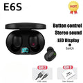 E6S TWS Bluetooth Earbuds – Noise Cancelling, Built-In Mic, Charging Case