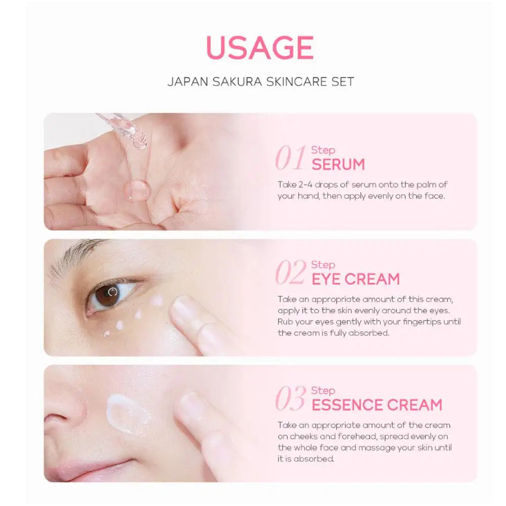 LAIKOU Sakura Skin Care Set — 3-Piece or 5-Piece Cherry Blossom Gift Set