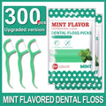 300PCS Mint Floss Sticks, Tooth Gap Brushes - Bagged Dental Hygiene Products - Essential Cleaning Tools for Home, Outdoor,Traver