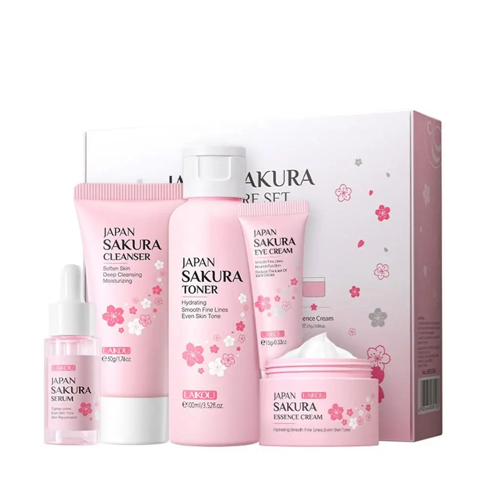 LAIKOU Sakura Skin Care Set — 3-Piece or 5-Piece Cherry Blossom Gift Set