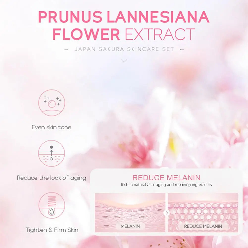 LAIKOU Sakura Skin Care Set — 3-Piece or 5-Piece Cherry Blossom Gift Set