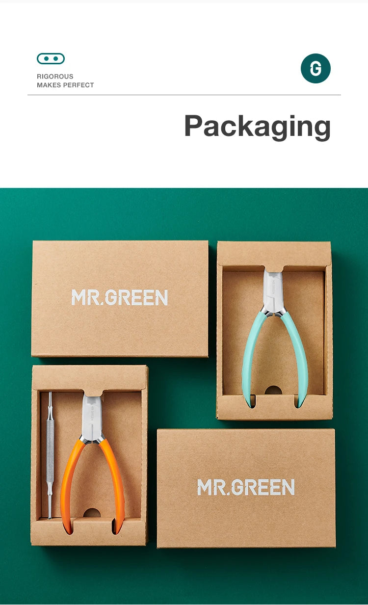 MR.GREEN Toenail Clippers Anti-Splash Ingrown Nail Olecranon Cutters Professional Pedicure Tools Stainless Steel