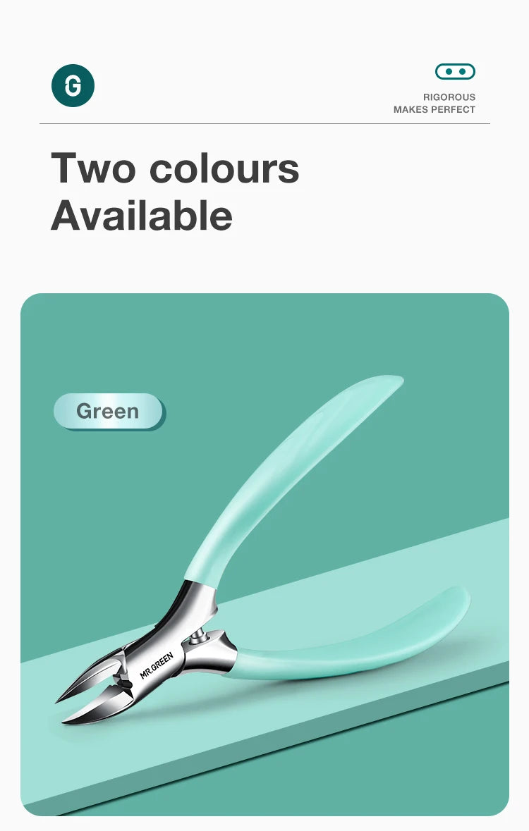 MR.GREEN Toenail Clippers Anti-Splash Ingrown Nail Olecranon Cutters Professional Pedicure Tools Stainless Steel
