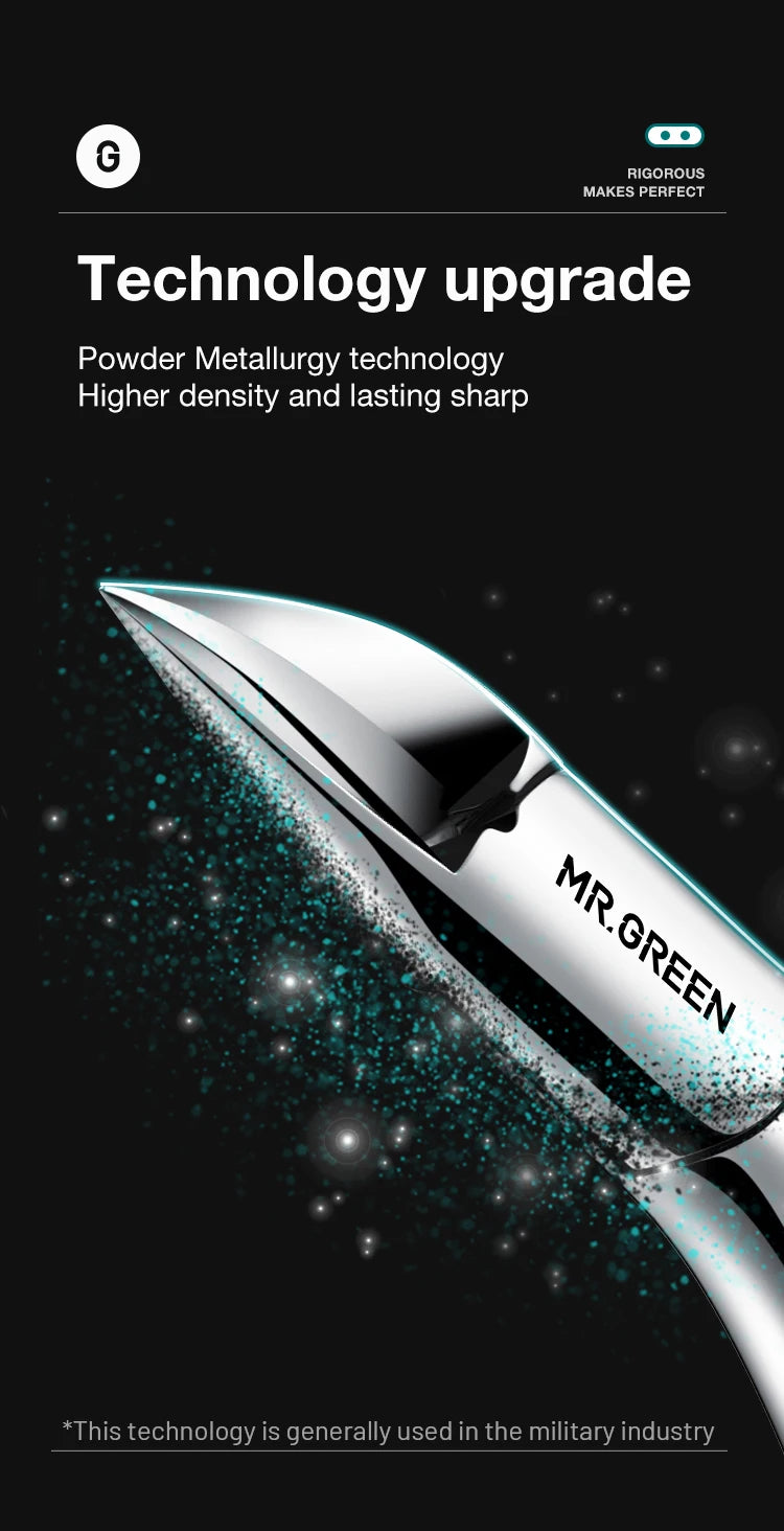 MR.GREEN Toenail Clippers Anti-Splash Ingrown Nail Olecranon Cutters Professional Pedicure Tools Stainless Steel