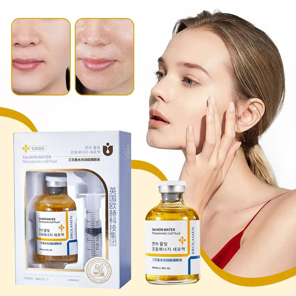Korean Salmon Skin Rejuvenation Essence Serum — 24-Hour Hydration & Anti-Wrinkle Care