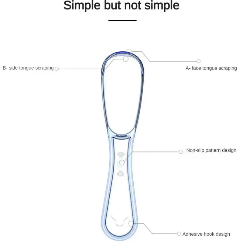 Tongue Scraper For Adult Reusable Tongue Cleaning Tool Food Grade Plastic Mouth Scraper Washable Oral Hygiene Care Appliances